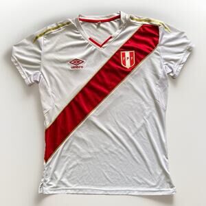 FPF Peru World Cup 2018 Jersey National Team Umbro Shirt Women Size Large Soccer